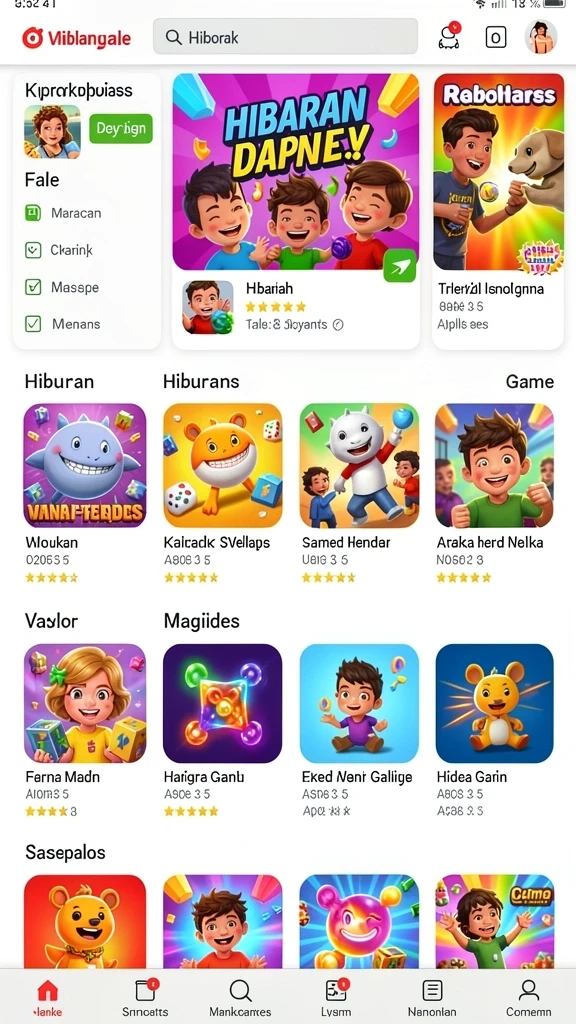 hanabi88 - Fitur interaksi sosial dengan pemain lain.